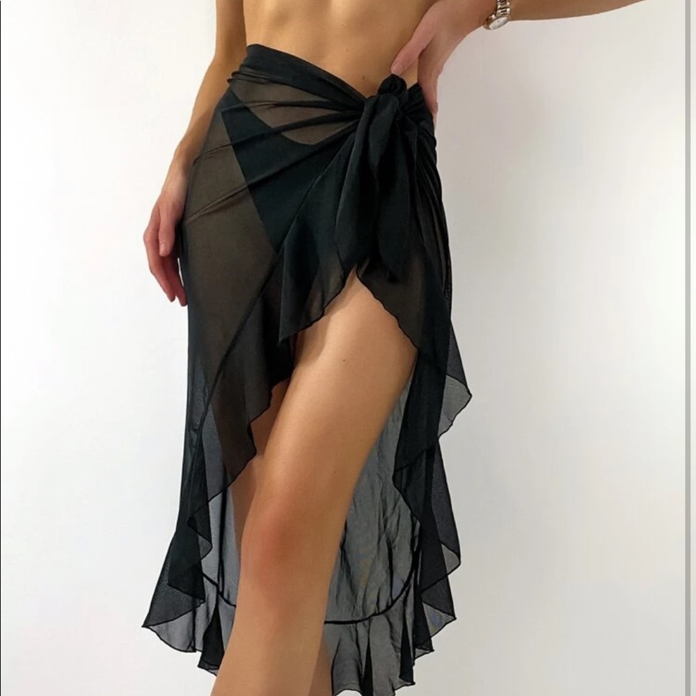 BLACK SHEER SKIRT -SHEIN SIZE L